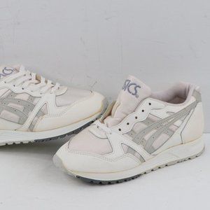 NOS Vintage 90s Asics Leather Sneakers Shoes White